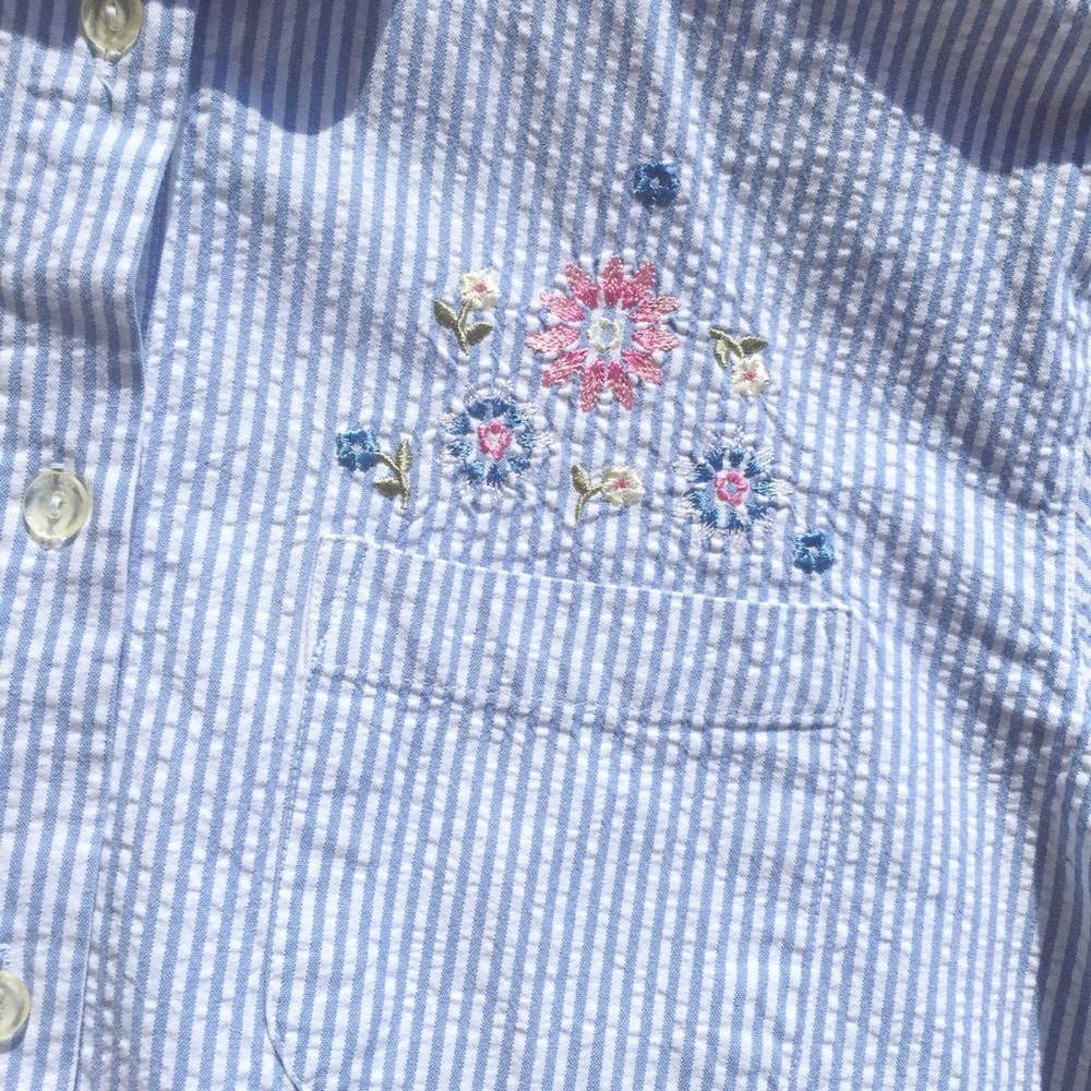 Capacity Embroidered Button Down Shirt Size MP - Picture 3 of 7
